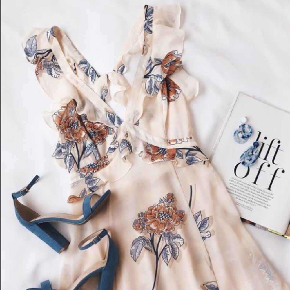 Astor the Label Floral Midi Dress